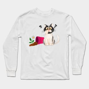 Cute angry cat Long Sleeve T-Shirt